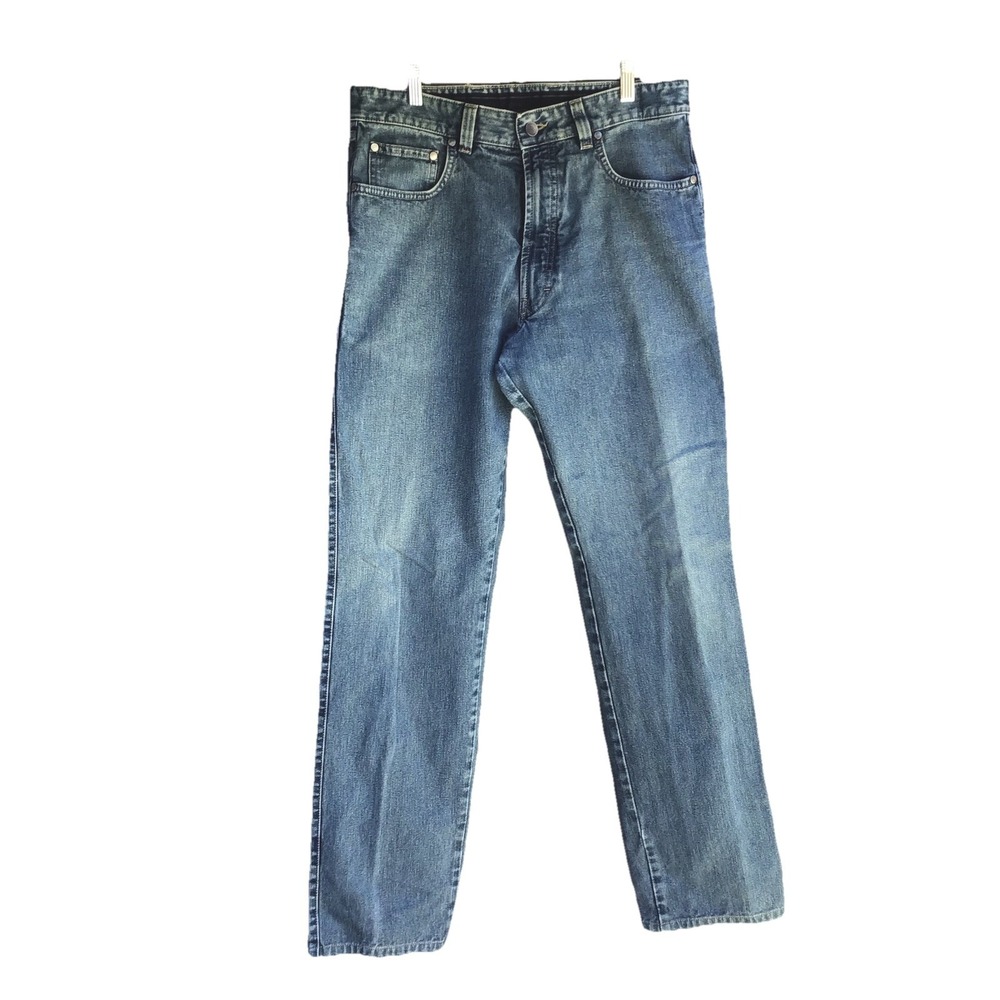 Ermenegildo Zegna Blue Straight Leg Jeans Men's 34 33x32.5 Luxury Designer Denim